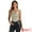 Light Grey, variant on Women's Cowl Neck Draped Clubwear Backless Crop Cami Tops M Black