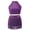 Purple for Adult, variant on Women and Girls Sleeveless Crop Tops with Tassel Skirt Set for Latin Jazz Ballet Dancewear