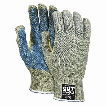 Cut Resistant Coated Gloves, Cut Level A4 ,Dotted ,PVC ,Dotted ,XS 1 PR