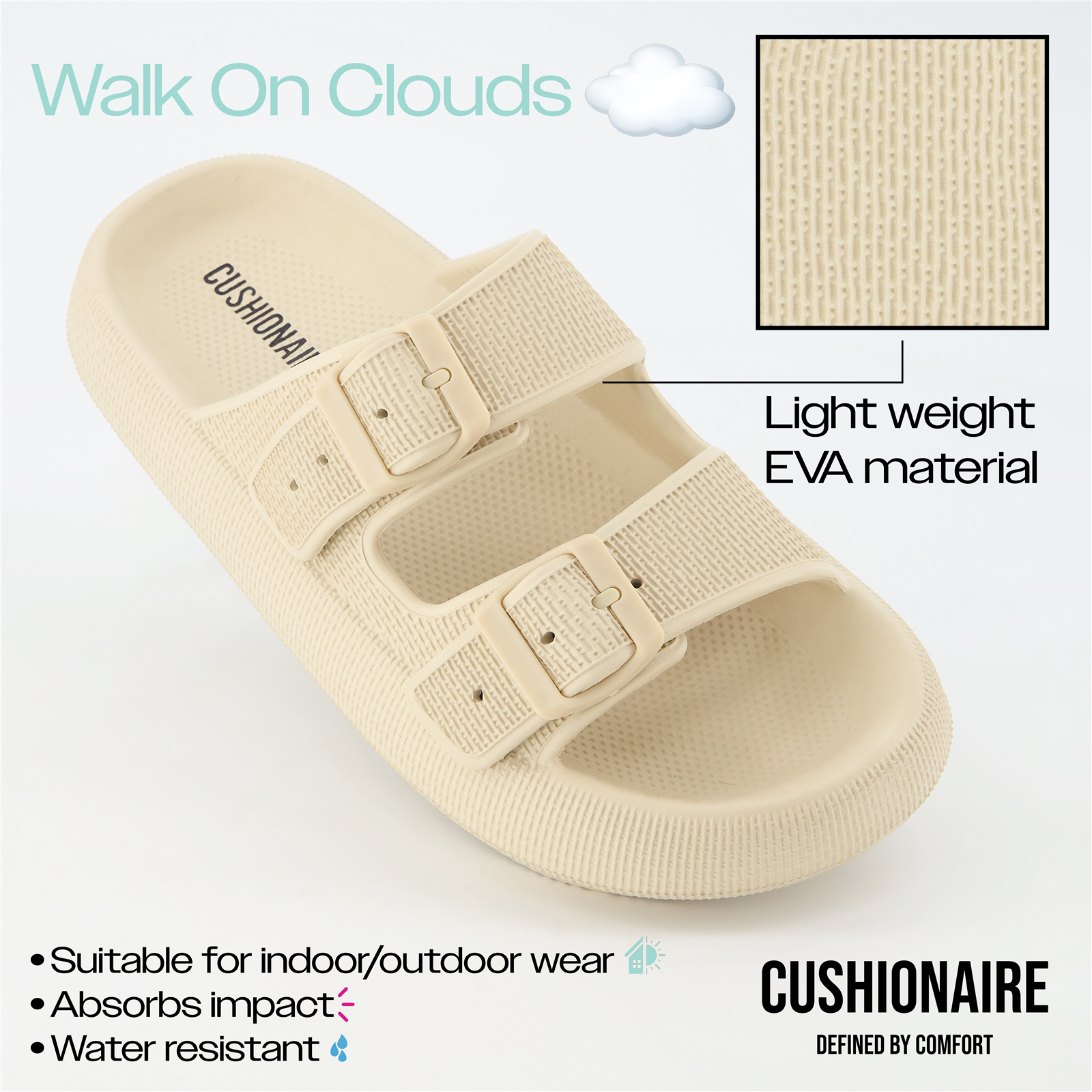 CUSHIONAIRE Fame Pillow Recovery Sandals for Women photo 7