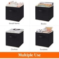 thumbnail image 6 of NTGFU Collapsible Storage Cubes 11 Inch Foldable Fabric Bins Organizers Decorative Organizing Baskets for Shelves for Closet, Utility Room, Storage Room Set Of 6 Home Bathroom Decor - Black, 6 of 7