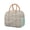 Beige-41, variant on Striped and Checkered Fusion Lunch Box - Insulated Reusable Thermal Bag, Waterproof & Spacious, Rustic Farmhouse Plaid Print for Commuters