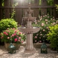 thumbnail image 6 of Haverchair Outdoor Pineapple Italian Water Fountain - 48.4" H Floor Bubbler Garden Waterfalls Fountain, 3 Tiered Cascading Freestanding Garden Fountain for Indoor, Yard, Lawn and Garden Décor, 6 of 8