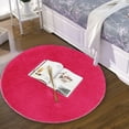 thumbnail image 3 of Plush Chair Floor Mat Round Carpet Children Bedroom Mat Play Tent Area Rug Yoga Mat, 3 of 6