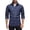 Navy, variant on Men’s Long Sleeve Lapel Solid Color Denim Shirt Jacket Casual Spring Autumn Top