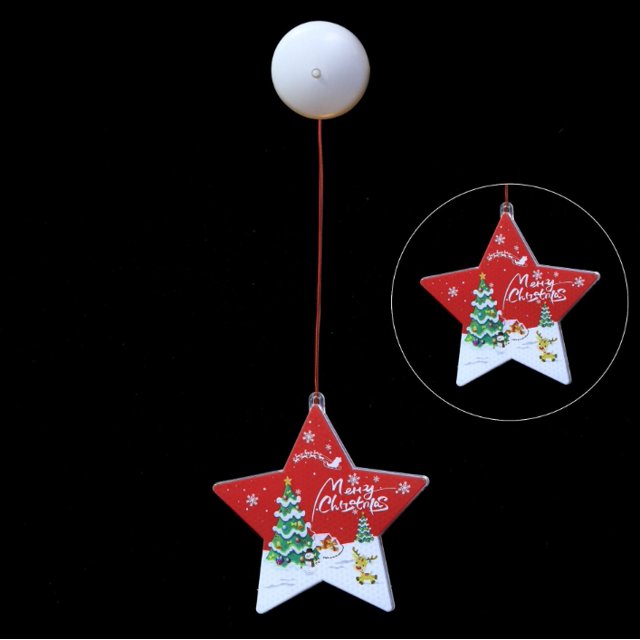Nuevos adornos navideños, luces LED colgantes, decoración de dormitorio, decoraciones navideñas, decoración de vidrio para ventana del hogar, batería cálida