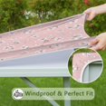 thumbnail image 6 of Square Tablecloth with Elastic Edges 34 * 34 Inch Waterproof Pioneer Colorful Floral Table Cover Washable Indoor and Outdoor for Party Kitchen Dinner Banquet Patio Picnic, 6 of 6