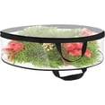 thumbnail image 2 of Penkiiy Clear Wreath Storage Bag 24 Inch Christmas Wreath Storage Container, Heavy Duty Wreath Protector with Handle for Holiday Seasonal Wreath Garland, 2 of 5