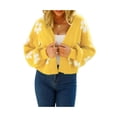 thumbnail image 1 of WIFORNT Women Crochet Cardigan, Flower Pattern Long Balloon Sleeves Open Front Sweater, S/M/L/XL, 1 of 6
