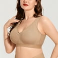thumbnail image 3 of DELIMIRA Women's Wireless Plus Size Bra Cotton Support Comfort Unlined Sleep Bralette, 3 of 5