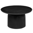 thumbnail image 5 of Coffee Sofa Side End Table, round, Black, Wood, Living Room Lounge Cafe Lobby Hospitality Restaurant, Modern Contemporary, HB37692, 5 of 7
