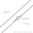 thumbnail image 4 of KISPER 24k White Gold Over Stainless Steel 1.2mm Box Chain Necklace, 14 inch, 4 of 6