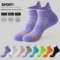 thumbnail image 5 of WBQ 6 Pairs Ankle Athletic Running Socks Low Cut Tab Socks for Men and Women Absorb Moisture Breathable Mesh Solid Casual Sport Socks 35-45, 5 of 8