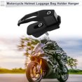 thumbnail image 3 of Gancho colgante para motocicleta Cuadrado Soporte para casco de motocicleta Equipaje Bolsa para scooters bicicletas Negro 78mm de longitud, 3 of 7