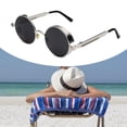 thumbnail image 3 of Gafas de sol Colcomx Vintage para hombres y mujeres Gris plateado UV400, 3 of 8