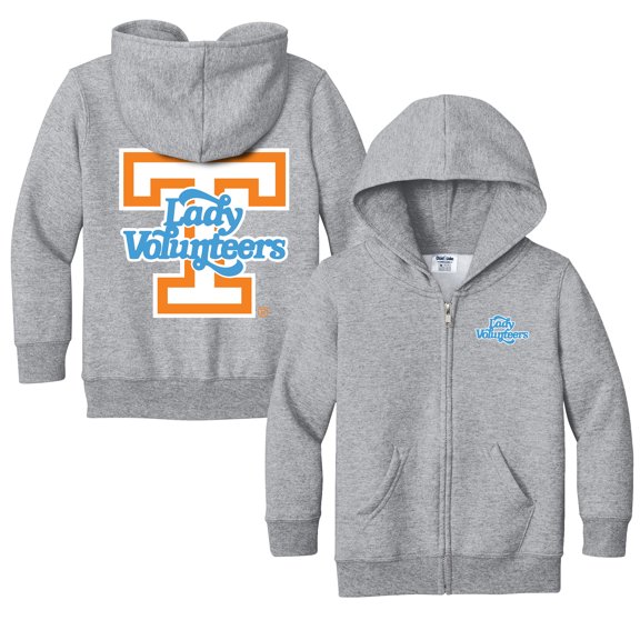 Toddler Chad & Jake Heather Gray Tennessee Volunteers Lady Vols Logo Full-Zip Hoodie