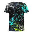 thumbnail image 5 of Qertyioot T-shirt à Manches Courtes Imprimé pour Hommes Col Rond Mode Décontractée Manches Courtes Liquidation, 5 of 5