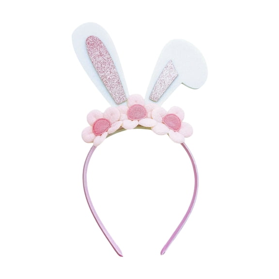 Facetinue Cute Easter Party Headband for Adults, Bunny Head Boppers Bunny Ears Headwear, Photo Booth Props for Easter Party Decorations, Favors Accessories Gifts