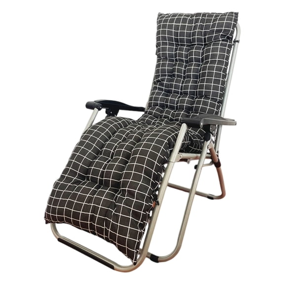 WINDLAND Foldable Chaise Lounges Cushions Waterproofs Thickened Cotton Blend Seat Pad With Tie For Outdoor Indoor Comfort