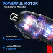 Cordless Screwdriver, 47 in 1 Electric Screwdriver,Dual Position Handle with USB Cable LED Light for Home Office DIY Tools