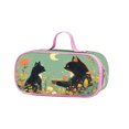thumbnail image 1 of B Nylon Large Capacity Multi Layer Cat Print Pen Bag Stationery Storage Case For Student, 1 of 7