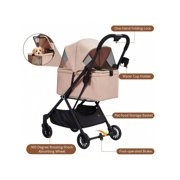Pet Stroller For Dogs And Cats - 4 Wheels Lightweight Foldable Dog Stroller,Ideal For Small To Medium Pets - Up To 50Lbs,With 360-Degree Front Wheels & Foot Brake System