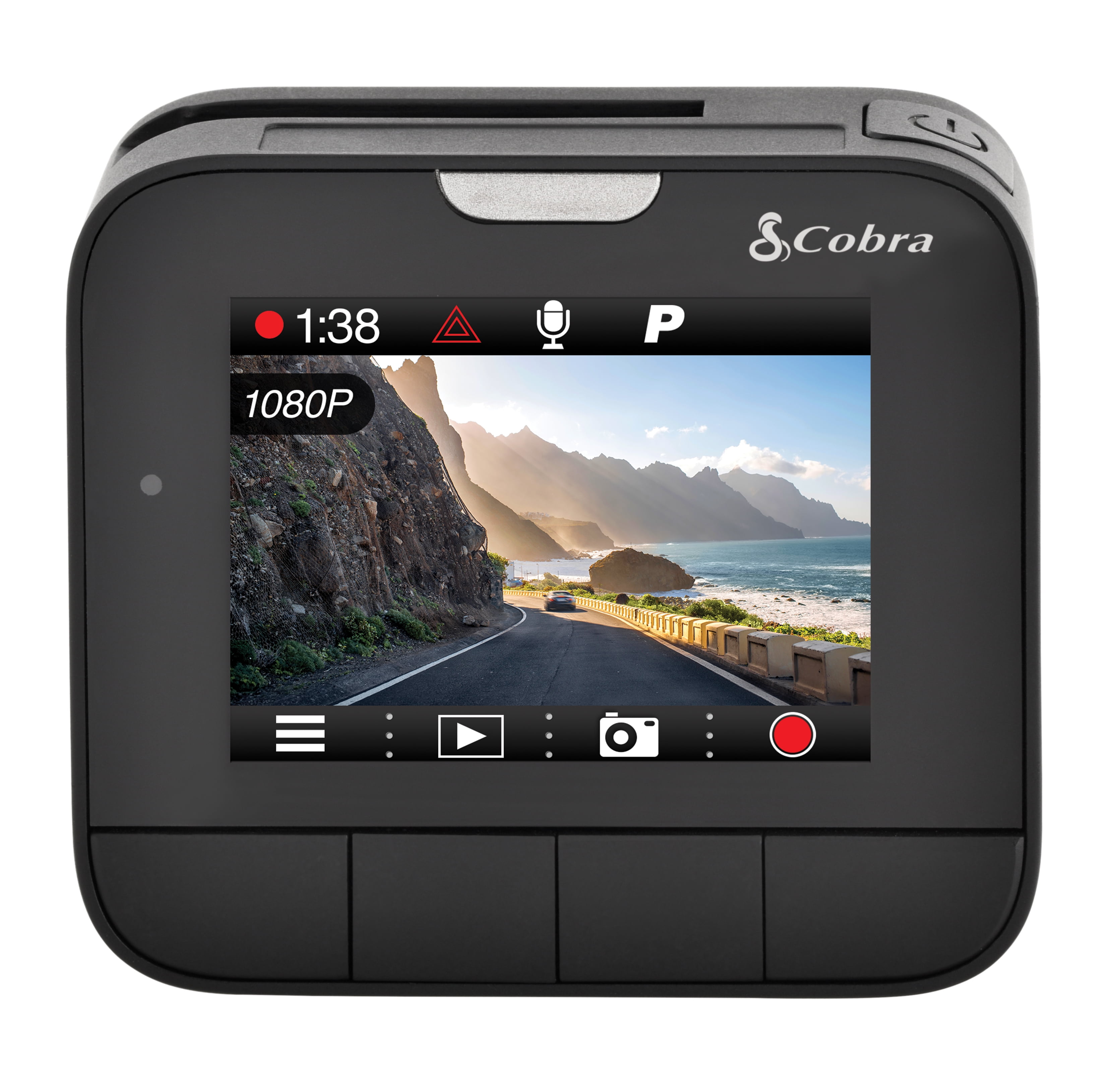 Cobra DASH2208 Drive HD 1296P Super HD Single Channel Dash Cam System