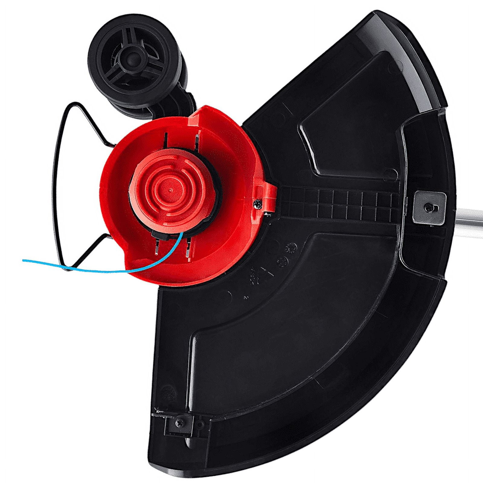 Bauer 12 inch String Trimmer 20Volt Battery Operated Garden Lawn Weed Cutter, Red – (Tool Only)