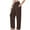 Coffee, variant on Kaemgyyd Cargo Pants Women Casual Soft Drawstring Workout Sweatpants Solid Elastic Waist Cinch Bottom Trousers with Pockets