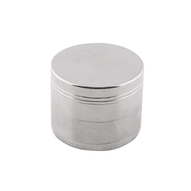 Rectificadora de aleación de zinc Molinillo de hierbas de pantalla fina Molienda suave Filtro de especias Plata Inevent HA6962-01B
