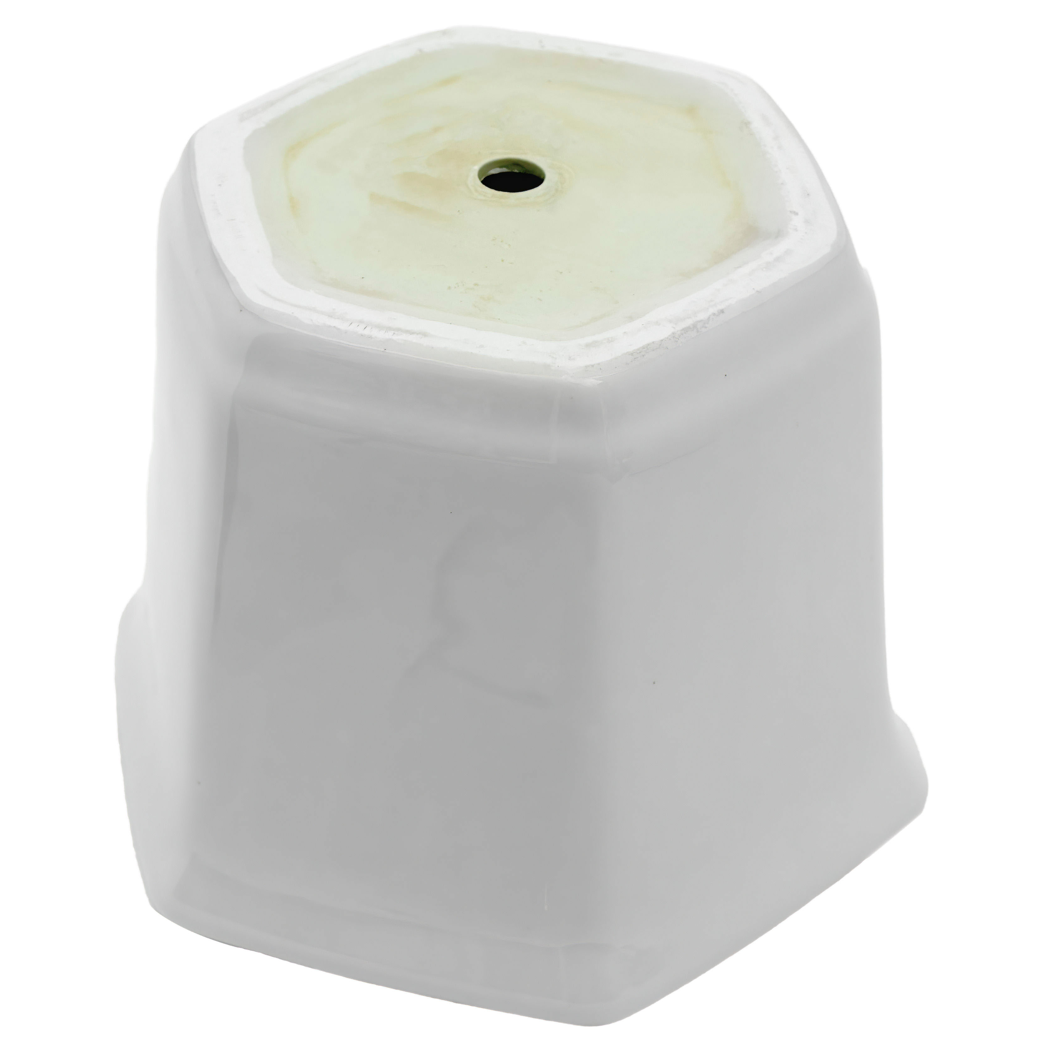 10" White Porcelain Flower Pot