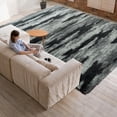 thumbnail image 2 of Wellber Shag Rugs Fluffy Tie-Dyed Area Rug for Bedroom Living Room Carpet Home Decor,6'x9',Black, 2 of 7