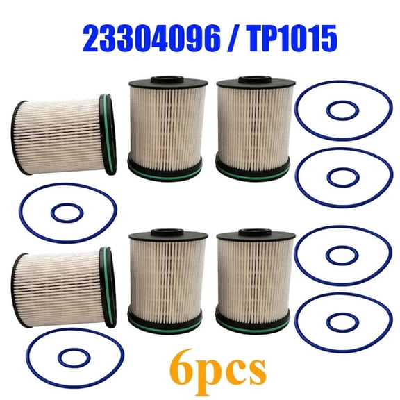 6PCS Fuel Filter Kit & Gaskets TP1015 23304096 For Chevrolet GMC Sierra 3500