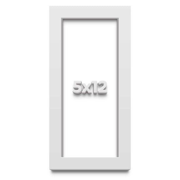 5x12 Shadow Box High Gloss White Display Frame | 1.625 Inches Deep | 1 Inch Moulding Width | Solid