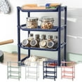 thumbnail image 7 of Multi-Layer Storage Rack Standing Shelf Unit - Plastic Kitchen Countertop Rack Bathroom Organizer Shelf, Space-Saving Storage Rack for Bathroom Towels Kitchen Pantry Living Room, 7 of 7