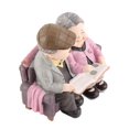 thumbnail image 2 of Figurine de couple en résine, vieil homme et femme heureux, ornement pour décoration de mariage et de maison, 2 of 4