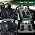 thumbnail image 5 of HQBQBUG Seat Covers Full Set for GMC Sierra 1500 2019-2025: Ice Silk Leather Seat Covers Cushion Breathable Cooling Comfort 4 Season(Grey,2 Row 5 Seat), 5 of 9