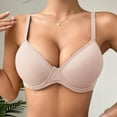 thumbnail image 5 of CFLVAEK Plus Size Bras for Women Wireless Push Up Everyday Bra Seamless Beauty Back Bralettes Stretch Adjustable Straps Bras for Large Bust Beige 80C, 5 of 10