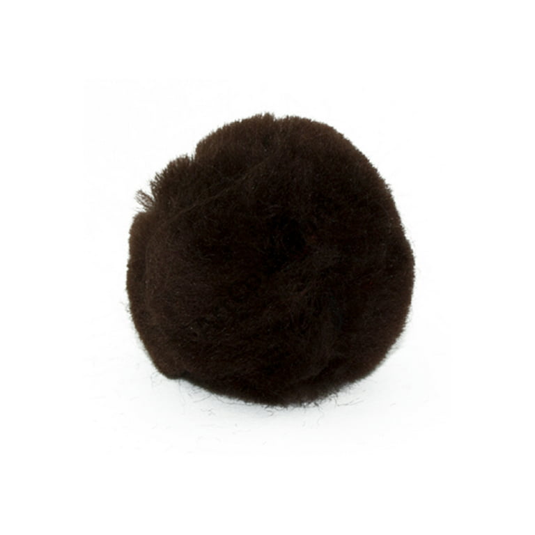 3 Inch Brown Large Craft Pom Poms 12 Pieces