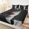 thumbnail image 4 of Erosebridal Fashion Princess Girl Bed Sheets, Modern Artwork King Sheets, 4-Piece, 4 of 5