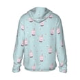 thumbnail image 3 of Daiia Milk Tea UPF 50+ Sun Protection Hoodie Jacket Lightweight Long Sleeve Sun Shirt for Women Men with Pocket Hiking Outdoor-3X-Large, 3 of 9