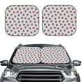 thumbnail image 2 of Goofa Hand Drawn Strawberry Pattern 2 Piece Car Windshield Sun Shade Foldable | Front Windshield Shade for Sun, Heat and UV Rays | Sunshade for Car Front Window-Small, 2 of 7