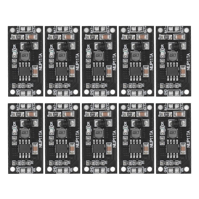 Lot de 10 cartes de charge de batterie NiMH PCB 3S, module de charge de batterie pour électricité DC 5 V, noir