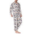 thumbnail image 2 of Lsque Pirate skulls Pattern Long Sleeve Pajama Set for Men - Soft 2-Piece Sleepwear and Loungewear Set with Pockets, Comfy Nightwear-Large, 2 of 7