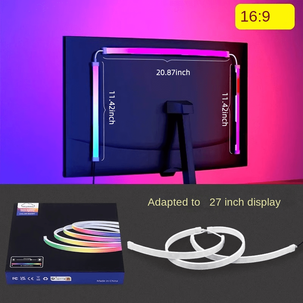 Skydimo 27Inch Sync RGB LED Strip, USB Computer Light for Gaming & Room Decor