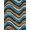 Blue, Pattern 2, variant on ODIKA 4'x6' Machine Washable Non-Slip Area Rug, Abstract Teal High Traffic Rug, Blue, 1234020