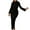 Black, variant on Womens Long Sleeve One-Piece Swimsuit with Cutout Knit Design - Form-Fitting Bathing Suit for Pool/Beach Black L