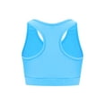 thumbnail image 2 of Hansber Kids Girls Sport Vest Sleeveless Cami Crop Top Jazz Bra Shirt Hip Hop Performance Dancewear Light Blue 12, 2 of 5
