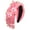 Pink, variant on Valentines Day Headband for Women Heart Design Hair Bands Pearl Rhinestone Crystal Jeweled Wide Hairband