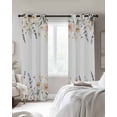 thumbnail image 4 of Daisy Botanical Blackout Curtains for Bedroom Living Room Darkening Curtains 90 Inch Pastoral Farmhouse Floral Black Out Window Curtain Privacy Insulated Window Treatment Grommet Drapes 52"x90"x2, 4 of 9